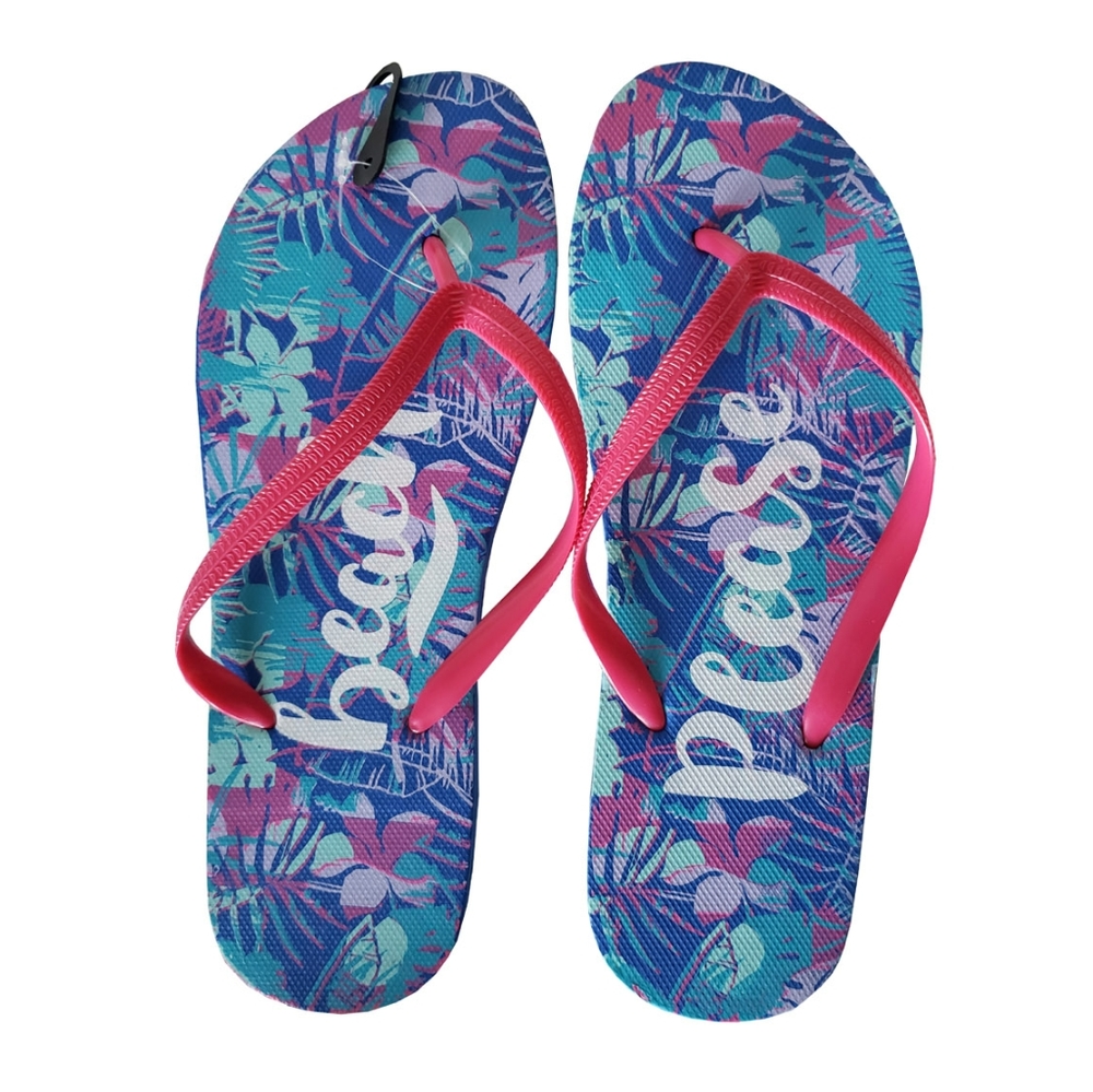 Chatties Beach Please Palm Flip Flops